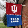 Indiana vs Custom Team House Divided Flag, Custom College Flag 1 Indiana vs Custom Team House Divided Flag, Custom College Flag