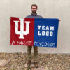 Indiana vs Custom Team House Divided Flag, Custom College Flag 2 Indiana vs Custom Team House Divided Flag, Custom College Flag