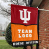 Indiana vs Custom Team House Divided Flag, Custom Game Day Flag 1 Indiana vs Custom Team House Divided Flag, Custom Game Day Flag