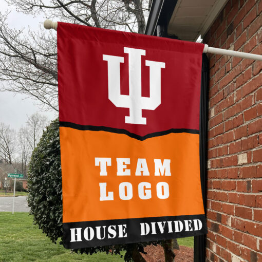 Indiana vs Custom Team House Divided Flag, Custom Game Day Flag Indiana vs Custom Team House Divided Flag, Custom Game Day Flag