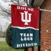 Indiana vs Custom Team House Divided Flag, Custom House Flag 1 Indiana vs Custom Team House Divided Flag, Custom House Flag