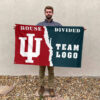 Indiana vs Custom Team House Divided Flag, Custom House Flag 2 Indiana vs Custom Team House Divided Flag, Custom House Flag