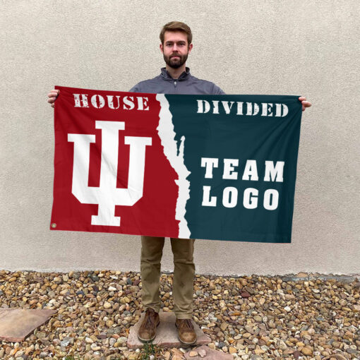 Indiana vs Custom Team House Divided Flag, Custom House Flag Indiana vs Custom Team House Divided Flag, Custom House Flag