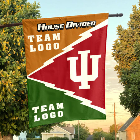 Indiana vs Custom Team House Divided Flag, Custom Rival Flag