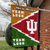 Indiana vs Custom Team House Divided Flag, Custom Rival Flag 1 Indiana vs Custom Team House Divided Flag, Custom Rival Flag
