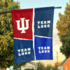 Indiana vs Custom Team House Divided Flag, Custom Rivalry Flag