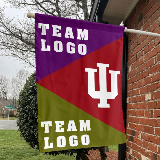 Indiana vs Custom Team House Divided Flag, Custom Spirit Flag Indiana vs Custom Team House Divided Flag, Custom Spirit Flag