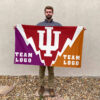 Indiana vs Custom Team House Divided Flag, Custom Split Flag 2 Indiana vs Custom Team House Divided Flag, Custom Split Flag