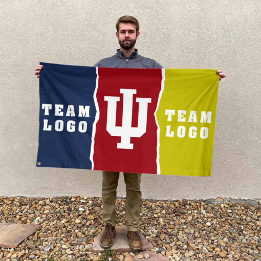 Indiana vs Custom Team House Divided Flag, Custom Team Flag Indiana vs Custom Team House Divided Flag, Custom Team Flag