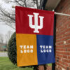 Indiana vs Custom Team House Divided Flag, NCAA College Flag 1 Indiana vs Custom Team House Divided Flag, NCAA College Flag