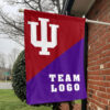 Indiana vs Custom Team House Divided Flag, NCAA College Rivalry Flag 1 Indiana vs Custom Team House Divided Flag, NCAA College Rivalry Flag