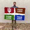 Indiana vs Custom Team House Divided Flag, NCAA Custom Flag 2 Indiana vs Custom Team House Divided Flag, NCAA Custom Flag