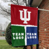 Indiana vs Custom Team House Divided Flag, NCAA House Flag 1 Indiana vs Custom Team House Divided Flag, NCAA House Flag