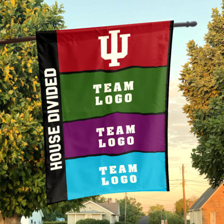 Indiana vs Custom Team House Divided Flag, NCAA Rival Flag Indiana vs Custom Team House Divided Flag, NCAA Rival Flag