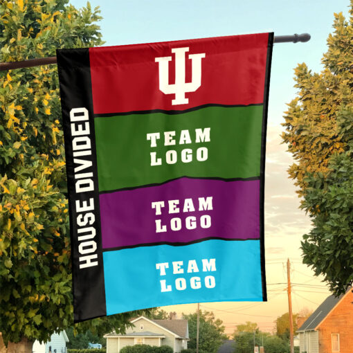 Indiana vs Custom Team House Divided Flag, NCAA Rival Flag
