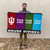 Indiana vs Custom Team House Divided Flag, NCAA Rival Flag