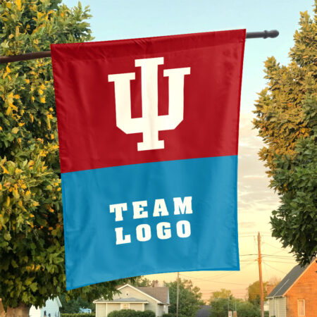 Indiana vs Custom Team House Divided Flag, NCAA Rivalry Flag Indiana vs Custom Team House Divided Flag, NCAA Rivalry Flag