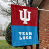Indiana vs Custom Team House Divided Flag, NCAA Rivalry Flag 1 Indiana vs Custom Team House Divided Flag, NCAA Rivalry Flag