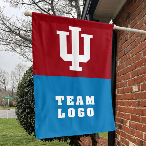 Indiana vs Custom Team House Divided Flag, NCAA Rivalry Flag Indiana vs Custom Team House Divided Flag, NCAA Rivalry Flag