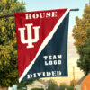 Indiana vs Custom Team House Divided Flag, NCAA Spirit Flag