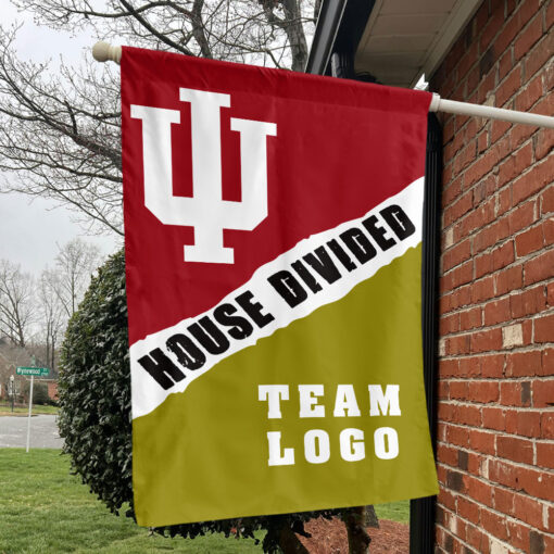 Indiana vs Custom Team House Divided Flag, NCAA Split Flag Indiana vs Custom Team House Divided Flag, NCAA Split Flag