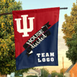 Indiana vs Custom Team House Divided Flag, NCAA Two Team Flag
