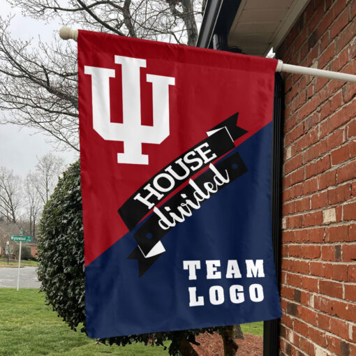 Indiana vs Custom Team House Divided Flag, NCAA Two Team Flag Indiana vs Custom Team House Divided Flag, NCAA Two Team Flag