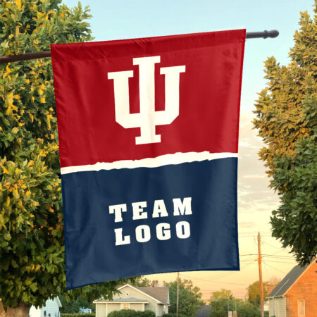 Indiana vs Custom Team House Divided Flag, Personalized Game Day Flag Indiana vs Custom Team House Divided Flag, Personalized Game Day Flag