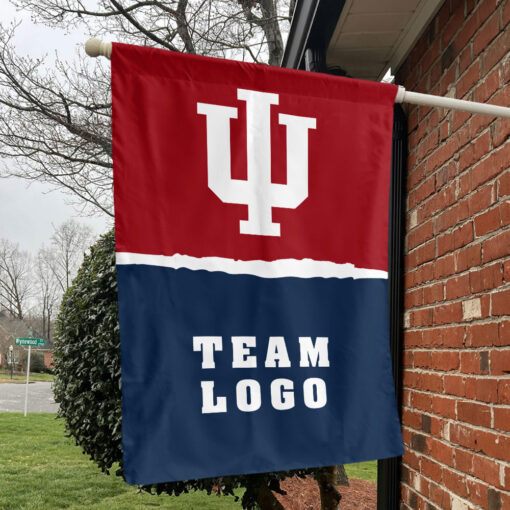 Indiana vs Custom Team House Divided Flag, Personalized Game Day Flag Indiana vs Custom Team House Divided Flag, Personalized Game Day Flag