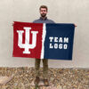 Indiana vs Custom Team House Divided Flag, Personalized Game Day Flag 2 Indiana vs Custom Team House Divided Flag, Personalized Game Day Flag