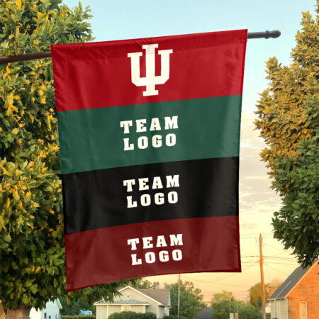 Indiana vs Custom Team House Divided Flag, Personalized House Flag Indiana vs Custom Team House Divided Flag, Personalized House Flag