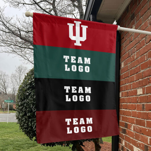 Indiana vs Custom Team House Divided Flag, Personalized House Flag Indiana vs Custom Team House Divided Flag, Personalized House Flag