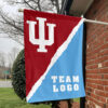 Indiana vs Custom Team House Divided Flag, Personalized NCAA Flag 1 Indiana vs Custom Team House Divided Flag, Personalized NCAA Flag