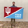 Indiana vs Custom Team House Divided Flag, Personalized NCAA Flag 2 Indiana vs Custom Team House Divided Flag, Personalized NCAA Flag