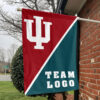 Indiana vs Custom Team House Divided Flag, Personalized Spirit Flag 1 Indiana vs Custom Team House Divided Flag, Personalized Spirit Flag