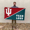 Indiana vs Custom Team House Divided Flag, Personalized Spirit Flag 2 Indiana vs Custom Team House Divided Flag, Personalized Spirit Flag