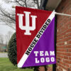 Indiana vs Custom Team House Divided Flag, Personalized Split Flag 1 Indiana vs Custom Team House Divided Flag, Personalized Split Flag