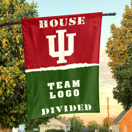 Indiana vs Custom Team House Divided Flag, Personalized Team Flag Indiana vs Custom Team House Divided Flag, Personalized Team Flag