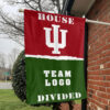 Indiana vs Custom Team House Divided Flag, Personalized Team Flag 1 Indiana vs Custom Team House Divided Flag, Personalized Team Flag