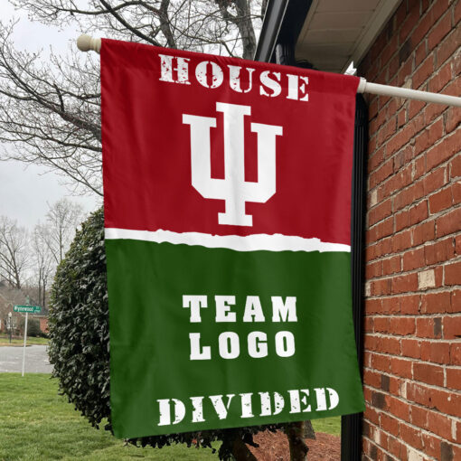Indiana vs Custom Team House Divided Flag, Personalized Team Flag Indiana vs Custom Team House Divided Flag, Personalized Team Flag