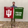 Indiana vs Custom Team House Divided Flag, Personalized Team Flag 2 Indiana vs Custom Team House Divided Flag, Personalized Team Flag