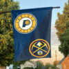 Indiana vs Denver House Divided Flag, NBA House Divided Flag