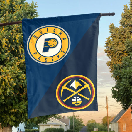 Indiana vs Denver House Divided Flag, NBA House Divided Flag Indiana vs Denver House Divided Flag, NBA House Divided Flag