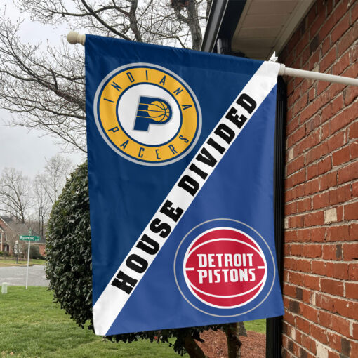 Indiana vs Detroit House Divided Flag, NBA House Divided Flag Indiana vs Detroit House Divided Flag, NBA House Divided Flag