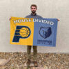 Indiana vs Memphis House Divided Flag, NBA House Divided Flag 2 Indiana vs Memphis House Divided Flag, NBA House Divided Flag