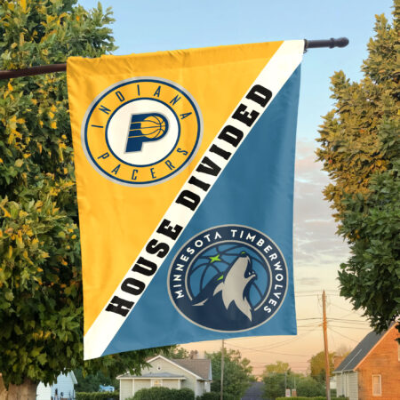 Indiana vs Minnesota House Divided Flag, NBA House Divided Flag Indiana vs Minnesota House Divided Flag, NBA House Divided Flag