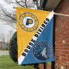 Indiana vs Minnesota House Divided Flag, NBA House Divided Flag 1 Indiana vs Minnesota House Divided Flag, NBA House Divided Flag
