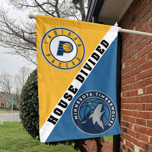 Indiana vs Minnesota House Divided Flag, NBA House Divided Flag Indiana vs Minnesota House Divided Flag, NBA House Divided Flag