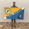 Indiana vs Minnesota House Divided Flag, NBA House Divided Flag 2 Indiana vs Minnesota House Divided Flag, NBA House Divided Flag