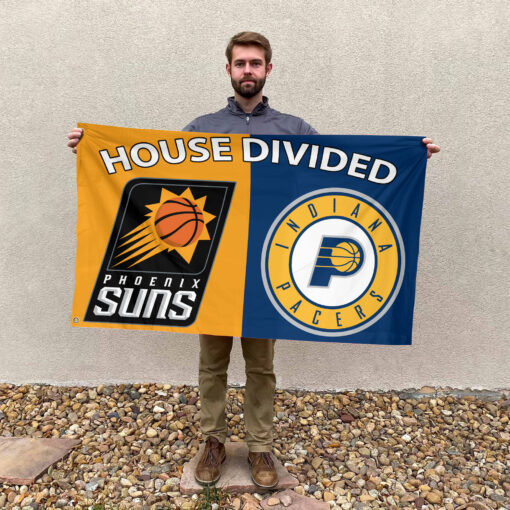 Indiana vs Phoenix House Divided Flag, NBA House Divided Flag Indiana vs Phoenix House Divided Flag, NBA House Divided Flag